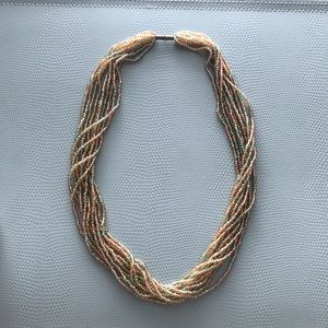 Seed bead multi-stand necklace